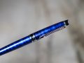 STYLO ROLLER WATERMAN EXPERT EN METAL LAQUE BLEUE ANNELEE & CHROME – Image 2