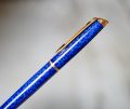 STYLO ROLLER WATERMAN HEMISPHERE EN LAQUE BLEUE MARBREE & PL. OR 18 CARATS – Image 2