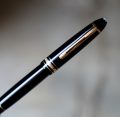 STYLO MONTBLANC DOCUMENT MAKER EN RESINE NOIRE & PL. OR 18 CARATS – Image 2