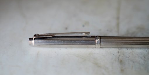 STYLO BILLE PARKER 75 PL. ARGENT - FINITION GODRONS PROFONDS - RARE VERSION
