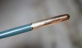 STYLO PLUME PARKER 51 RESINE BLEU VERT - CAPUCHON STRIE PL. OR - PLUME MOYENNE – Image 2