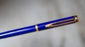 STYLO ROLLER WATERMAN GENTLEMAN EN LAQUE BLEU ROYAL & PL. OR 18 CARATS – Image 2