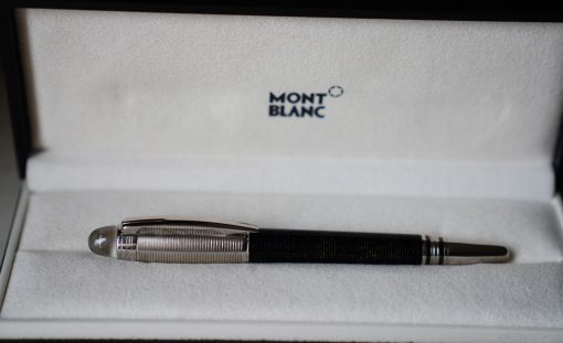 STYLO PLUME MONTBLANC STARWALKER DOUE FINITION PLATINE - PLUME OR MASSIF 14 CARATS