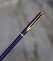 STYLO BILLE WATERMAN GENTLEMAN LAQUE BLEU ROYAL & PL. OR 18 CARATS - RARE VERSION – Image 2