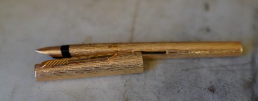 RARE STYLO PLUME PARKER 105 FINITION BARK ECORCE PL. OR - PLUME OR 14 CARATS - M