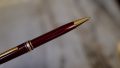STYLO BILLE MONTBLANC MEISTERSTÜCK EN RESINE BORDEAUX & PL. OR 18 CARATS – Image 2