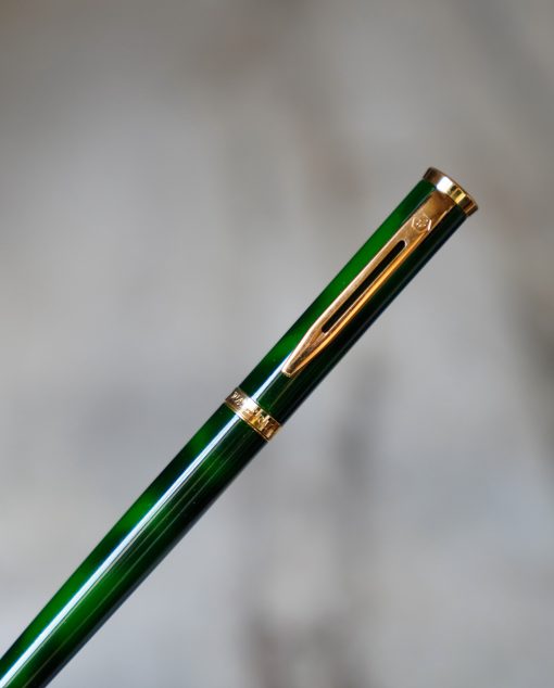 STYLO PLUME WATERMAN PREFACE EN LAQUE VERTE - PLUME EN OR MASSIF 18 CARATS