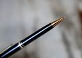 STYLO PORTE-MINES MONTBLANC MEISTERSTÜCK EN RESINE NOIRE & PL. OR 18 CARATS – Image 2
