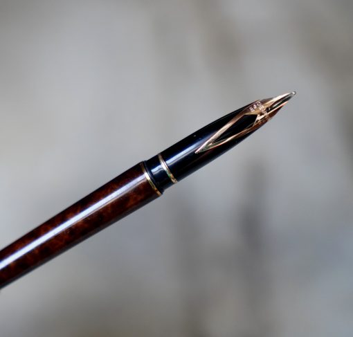 STYLO PLUME SHEAFFER TARGA LAQUE THUYA RONCE - PLUME EN OR MASSIF 14 CARATS