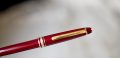 STYLO BILLE MONTBLANC MEISTERSTÜCK EN RESINE BORDEAUX & PL. OR 18 CARATS – Image 2