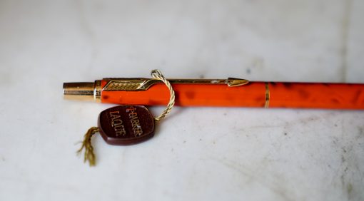 STYLO BILLE PARKER JOTTER LAQUE JASPER RED & PL. OR 18 CARATS - RARE