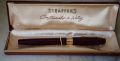 STYLO PLUME SHEAFFER IMPERIAL A POMPE RESINE BORDEAUX PLUME OR MASSIF 14 CARATS – Image 2