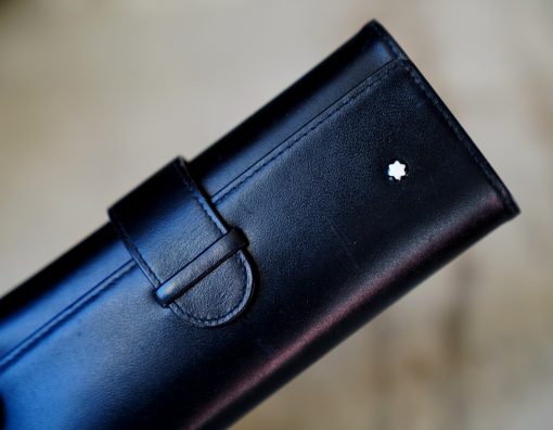 ETUI A STYLOS MONTBLANC TRAVELLER 147 EN CUIR NOIR