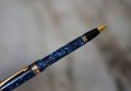 STYLO BILLE PARKER DUOFOLD BLEU MARBRE & PL. OR 18 CARATS - PREMIERE GENERATION – Image 2