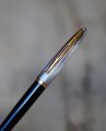 STYLO PLUME WATERMAN CARENE DE LUXE NOIR & PL. ARGENT- PLUME EN OR MASSIF 18 CARATS – Image 2
