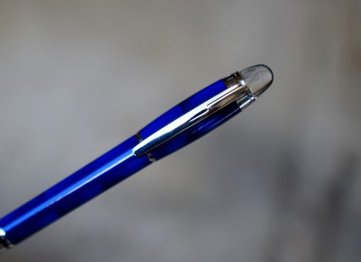 STYLO ROLLER MONTBLANC STARWALKER FINITION BLUE OCEAN & PLATINUM
