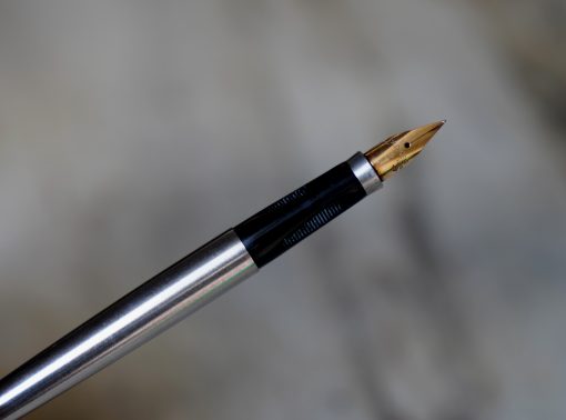 STYLO PLUME PARKER 75 FLIGHTER - PLUME EN OR MASSIF 18 CARATS - RARE VERSION