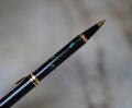 STYLO BILLE WATERMAN MAN EN RESINE VERTE MARBREE & PL. OR 18 CARATS – Image 2