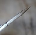 STYLO BILLE S.T. DUPONT OLYMPIO EN METAL PL. ARGENT - FINITION GRAIN D'ORGE – Image 2