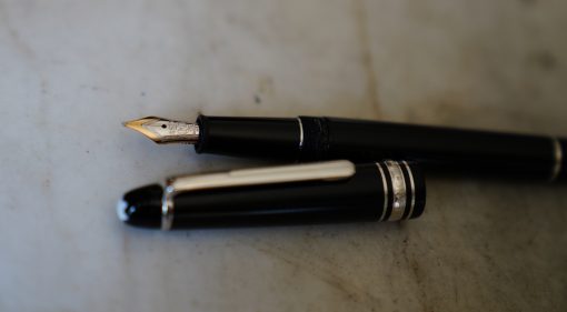 STYLO PLUME MONTBLANC MEISTERSTÜCK CHOPIN PLATINUM- PLUME OR 14 CARATS