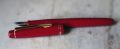 STYLO PLUME PILOT EN RESINE ROUGE & PL. OR - PLUME METAL MOYENNE – Image 2