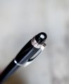 STYLO ROLLER MONTBLANC STARWALKER EN RESINE NOIRE - FINITION PLATINUM – Image 2