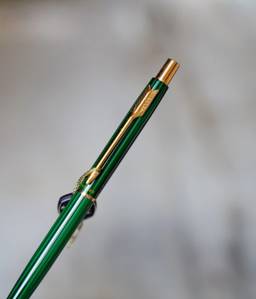 STYLO BILLE PARKER JOTTER EN LAQUE MALACHITE & METAL PL. OR 18 CARATS
