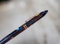 STYLO BILLE SHEAFFER EN RESINE VIOLET MARBREE & PL. OR 18 CARATS – Image 2