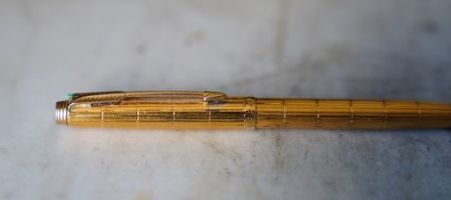 STYLO BILLE PARKER 75 EN VERMEIL 925 - FINITION DAMIER - RARE VERSION
