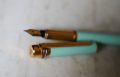 STYLO PLUME CARTIER MUST LAQUE CELADON - PLUME EN OR MASSIF 18 K - RARE SUPERBE – Image 2