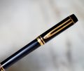 GRAND STYLO PLUME WATERMAN MAN 100 RESINE NOIRE - PLUME EN OR MASSIF 18 CARATS – Image 2