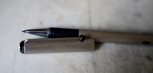 STYLO ROLLER MONTBLANC TURBO EN METAL BROSSE - RARE VERSION
