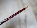 STYLO BILLE WATERMAN GENTLEMAN LAQUE BORDEAUX & PL. OR 18 CARATS - FIN & ELEGANT – Image 2