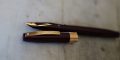 STYLO PLUME SHEAFFER IMPERIAL A POMPE EN RESINE BORDEAUX - PLUME OR MASSIF 14 CARATS – Image 2