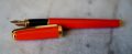 STYLO PLUME S.T. DUPONT FIDELIO LAQUE ORANGE & PL. OR - PLUME OR MASSIF 14K OM - OBLIQUE MOYENNE – Image 2