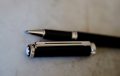 STYLO ROLLER MONTBLANC NOBLESSE OBLIGE EN RESINE NOIRE - FINITION PLATINUM – Image 2