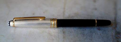 STYLO ROLLER MONTBLANC MEISTERSTÜCK DOUE ARGENT MASSIF 925 GODRONS