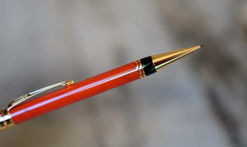STYLO PORTE-MINES PARKER DUOFOLD TANGO EN RESINE ORANGE & PL. OR 18 CARATS