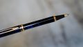 STYLO BILLE WATERMAN MAN EN RESINE BLEUE MARBREE & PL. OR 18 CARATS – Image 2