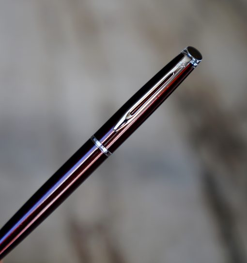 STYLO ROLLER WATERMAN HEMISPHERE EN LAQUE BRONZE & METAL FINITION CHROMEE