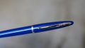 STYLO PLUME WATERMAN CARENE EN LAQUE BLEU MOYEN - PLUME OR MASSIF 18 CARATS – Image 2