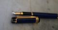 STYLO PLUME WATERMAN PATRICIAN RESINE LAPIS LAZULI MARBREE - PLUME OR MASSIF 18CARATS – Image 2