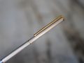 STYLO BILLE S.T. DUPONT CLASSIC EN METAL BROSSE & PL. OR 18 CARATS – Image 2