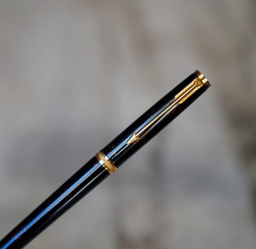 STYLO PLUME PARKER PREMIER EN LAQUE BRUNE GOLD DUST - PLUME OR MASSIF 18 CARATS