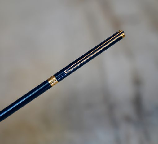 STYLO BILLE S.T. DUPONT LAQUE DE CHINE BLEU NUIT & PLAQUE OR 18 CARATS