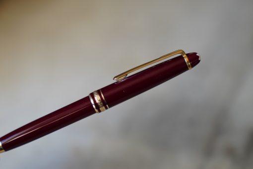 STYLO PORTE-MINES MONTBLANC MEISTERSTÜCK RESINE BORDEAUX & PL. OR 18 CTS
