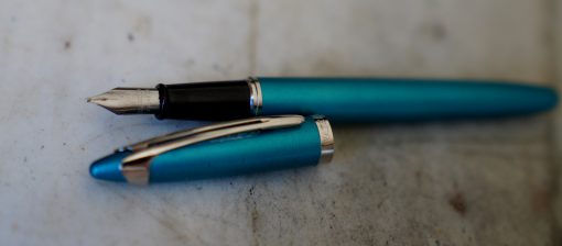 STYLO PLUME WATERMAN ICI & LA EN LAQUE VERTE & CHROME