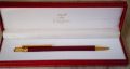 STYLO BILLE MUST CARTIER TRINITY LAQUE BORDEAUX & PL. OR 18 CARATS – Image 2