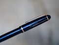 STYLO PLUME MONTBLANC 344-G EN RESINE BLEUE FONCEE - PLUME OR 14C - RARE VINTAGE – Image 2