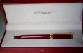 STYLO BILLE ST DUPONT MONTPARNASSE LAQUE DE CHINE ROUGE & PL OR 18 CARATS+ BOITE – Image 2
